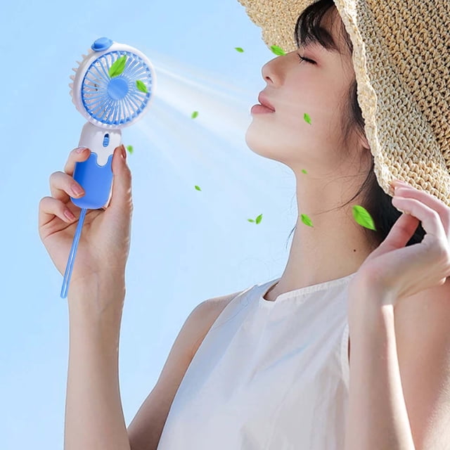 Uklsqma Handheld Portable Fan | Rechargeable Usb Small Fan Lightweight Quiet Cooling Device for Home Office Dorm Outdoor Use | Strong Wind Power Mini Personal Fan for Summer Travel Gifts