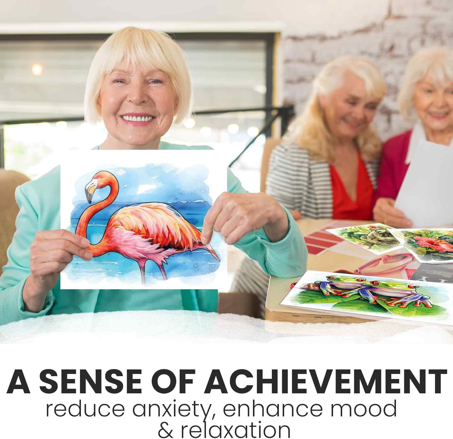 Quokka Dementia Activities for Seniors - Water Painting Alzheimers Products for Elderly - Reusable Activity Kits - Tropics Wildlife Relaxing Set