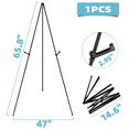 thumbnail image 2 of OWLKELA Easel Stand, Lightweight Adjustable Art Easel for Display, with Portable Bag, Black Steel, 65 in, 2 of 7