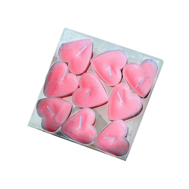 TechWave Ignite The Passion: Enhance Your With A 9 Piece Heart Candle Collection Scented Set for Women Spearmint Candle Fall Candle Ring Candle for Making Bulk Tropical Candle Holder Book Store Candle