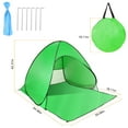 thumbnail image 4 of Pop Up Camping Tent TeqHome UPF 50+ UV Protection  Shelter Waterproof Family Travel Tent Waterproof Canopy with Carry Bag for Outdoor 2 3 Person Tent Green, 4 of 8