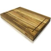 Extra Large Reversible Acacia Wood Cutting Board 18x12x1.5 Butcher Block With Juice Groove & Gift Box (Acacia)