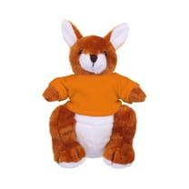 Plushland 8 Inch Floppy Kangaroo with Tee Plush Stuffed Animal Personalized Gift - Custom Text on Shirt - Great Present for Mothers Day, Valentine Day, Graduation Day, Birthday