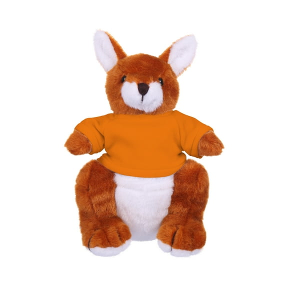 Plushland 8 Inch Floppy Kangaroo with Tee Plush Stuffed Animal Personalized Gift - Custom Text on Shirt - Great Present for Mothers Day, Valentine Day, Graduation Day, Birthday