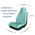 thumbnail image 3 of Uemuo Teal Turquoise Glitter Pattern Car Seat Covers for Front Seats Waterproof Seat Covers for Cars, Universal Auto Front Seats Protector Fits for Car-, 3 of 6