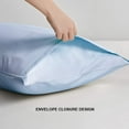 thumbnail image 2 of Amay 2 Pack 100% Organic Cotton 800 TC Pillowcases Standard Size 20x30 Light Blue Solid, 2 of 6