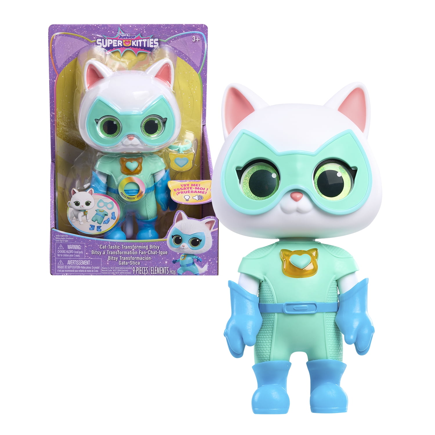 SUPERKITTIES, Action Figures, 5-Piece Set, Kids Toys for Ages 3 up