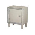 thumbnail image 1 of Bon Marche 1-Door Accent Cabinet with Mirror Accents - Antique White, 1 of 1
