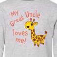 thumbnail image 4 of Inktastic My Great Uncle Loves me- cute giraffe Long Sleeve Youth T-Shirt, 4 of 5
