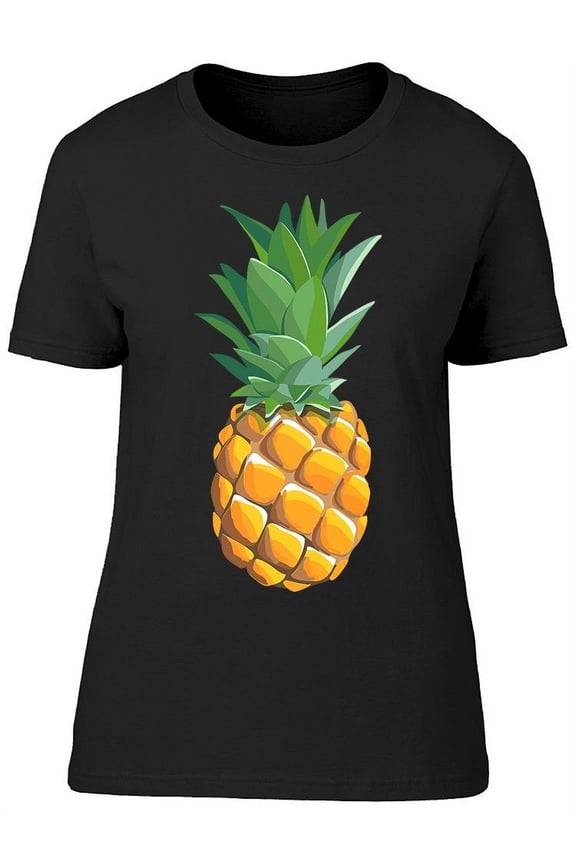 Pineapple Fruit Graphic T-Shirt Women -Image by Shutterstock, Female Large