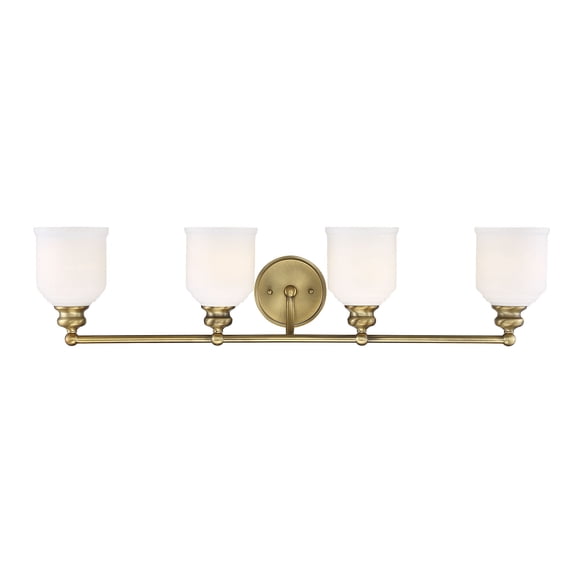 Melrose by Brian Thomas 4-Light Bathroom Vanity Light in Warm Brass