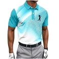 thumbnail image 2 of BRGZLK Mens Golf Shirts Summer 2026 Short Sleeve Turn-Down Collar Button-Down Lightweight Breathable Moisture Wicking Casual Pullover Shirts Sky Blue XL, 2 of 7