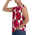 thumbnail image 3 of Goofa Tulips Flowers Printed Men's Sleeveless T-Shirt - Athletic Gym Workout Tank Top for Men - Moisture-Wicking, UPF 30+ Quick-Dry Muscle Tee-X-Large, 3 of 8