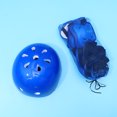 thumbnail image 2 of Juego de casco de bicicleta con rodilleras, coderas y muñequeras, casco ajustable para niños pequeños y jóvenes, casco de bicicleta para patines en línea, azul, 2 of 8