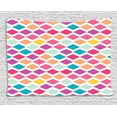 thumbnail image 1 of Colorful Tapestry, Geometric Pattern of Graphic Rhombus Shapes Harlequin Inspired Retro Mosaic Design, Wall Hanging for Bedroom Living Room Dorm Decor, 60W X 40L Inches, Multicolor, by Ambesonne, 1 of 2