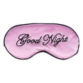 thumbnail image 1 of GOOHOCHY Antifaz de seda para dormir con bordado, gran antifaz para dormir, antifaz nocturno para hombres, mujeres y niños (rosa), 1 of 8