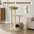 thumbnail image 2 of KAMABOKO Modern Cat Tree, Cat Trees for Indoor Cats w/Natural Sisal Scratching Posts, Hand-Woven Condo & Top Perch, 39" Tall Cat-Tree for Kittens Climb Play & Rest, 2 of 7