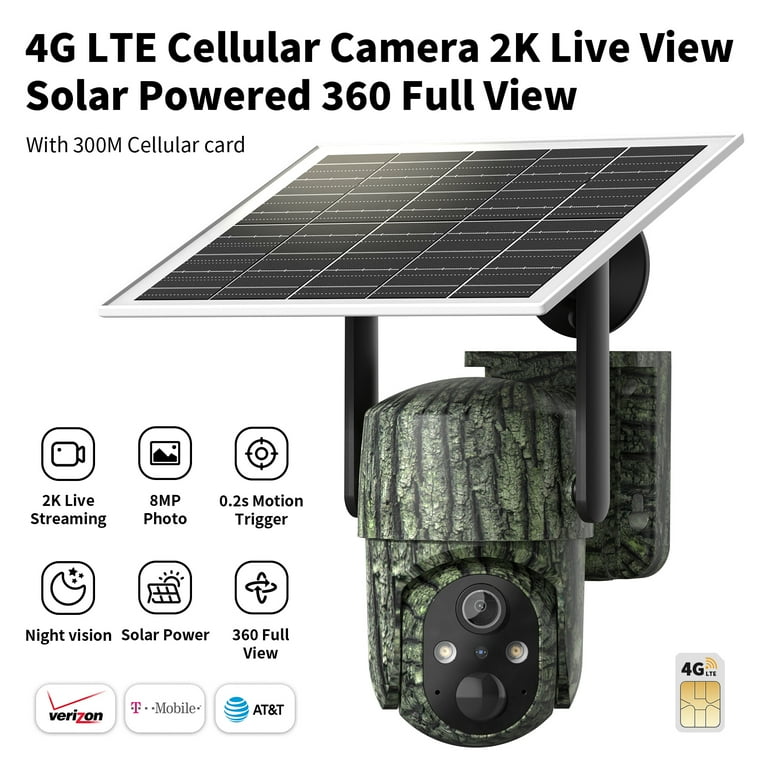 Conico 4G LTE Cellular Trail Camera, Solar Powered Game Camera