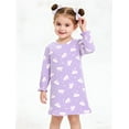 thumbnail image 4 of Little Hand Toddler Nightgown Girls Nightie Dress Crewneck Long Sleeve Rabbit CuteDresses For Toddler Clothes 9-10years, 4 of 8