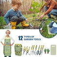 thumbnail image 3 of Set of 12 Garden Tool, ZUEXT Heavy-Duty Aluminum Gardening Hand Tools with Rubber Non-Slip Handle, Garden Apron, Gloves, Kneeling Pad and Storage Bag, Garden Hand Tools Starter Kit Landscaping Tools, 3 of 9