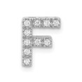thumbnail image 1 of Diamond2Deal 14K White Gold Diamond Letter F Initial Charm for Women, 1 of 4