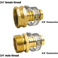 thumbnail image 4 of 1 juego de conectores rápidos para manguera de jardín - SKU01753 Accesorios de latón de 3 piezas Xemadio CZYL-YX259, 4 of 6