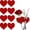 1 Yannianjz Under $5!, variant on Heart Flatware Holders Under 5 ! Yannianjz Valentine's Day Utensil Holders Cutlery Bags for Party Tableware Covers Dining Accessories Red Felt Heart Shape Holders