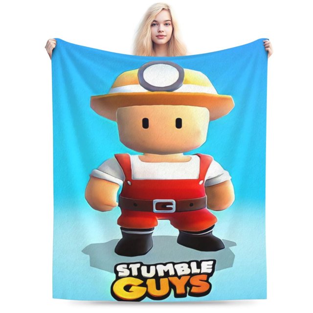 Manta de dibujos animados Stumble Guys, manta de forro polar ultra suave y acogedora de lujo para sofá cama, mantas de franela cálidas para todas las estaciones, ropa de cama para niños, niñas, 40 x