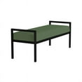 thumbnail image 4 of HomePop Modern Metal & Velvet Bench, 49.5"W x 17.25"D x 19"H, Loden Green/Black, 4 of 9
