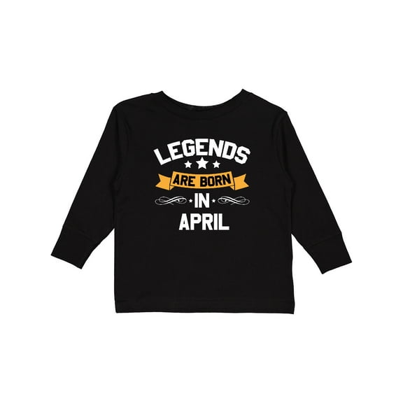 Inktastic legends are born in april Boys or Girls Long Sleeve Toddler T-Shirt