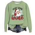 thumbnail image 1 of WEAIXIMIUNG Sweat Court Grande Taille Femme Décontracté Col Rond Imprimé Père Noël, 1 of 3