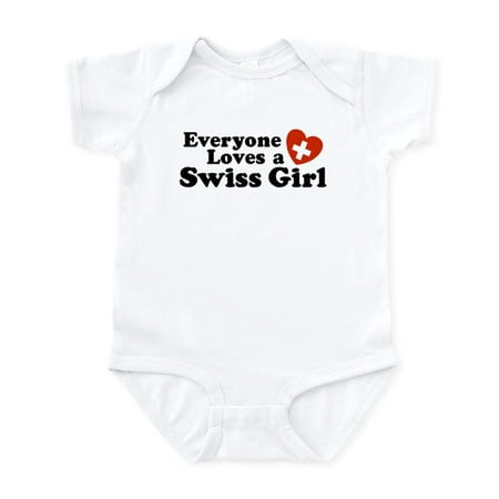 

CafePress - Everyone Loves A Swiss Girl Infant Bodysuit - Baby Light Bodysuit Size Newborn - 24 Months