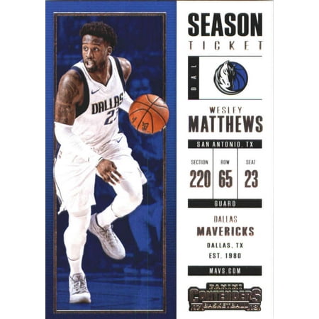 - 2017-18 Panini Contenders Season Ticket #75 Wesley Matthews Dallas Mavericks Basketball Card