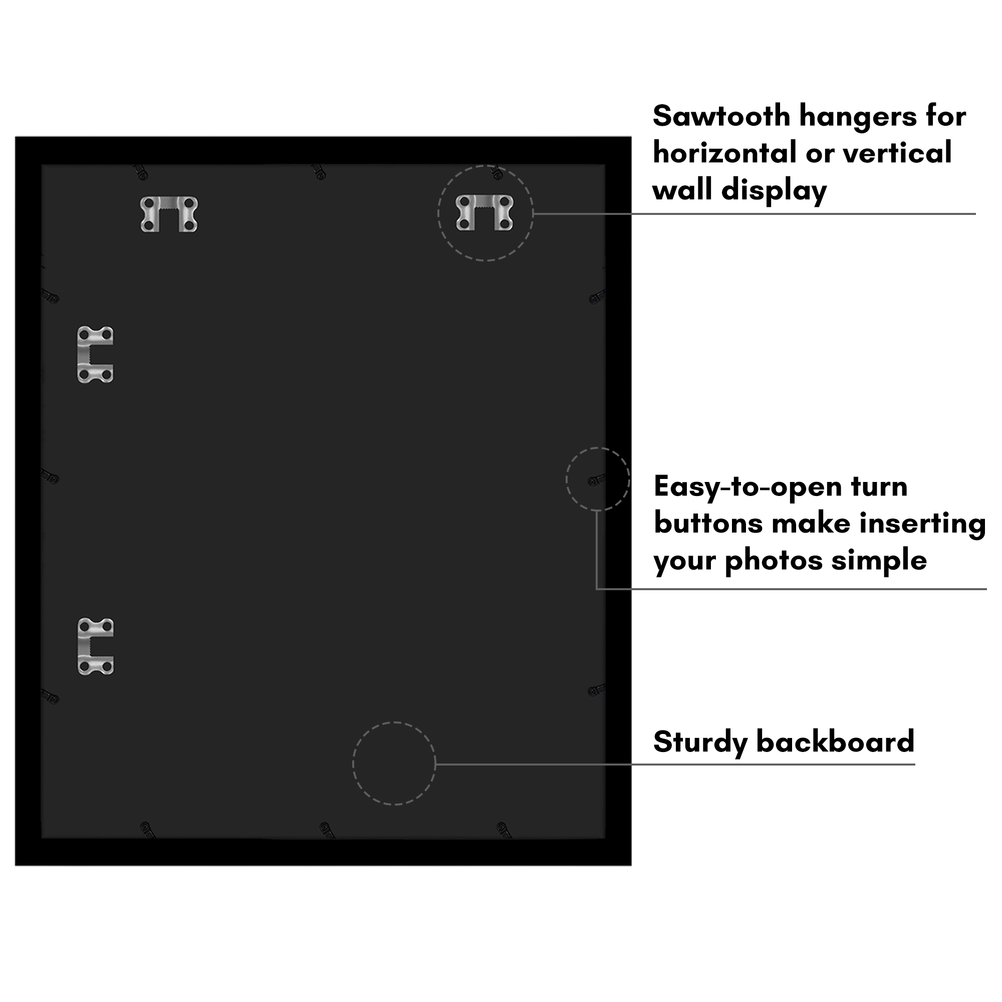 Americanflat 20x24 Picture Frame with Polished Plexiglass Wide Photo Frames Made Vertical Horizontal - Black