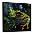 thumbnail image 2 of Designart "Frog Movement In Expressionism" Frogs & Toads Floater Framed Canvas Art Print, 2 of 5