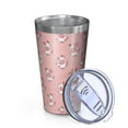 thumbnail image 2 of 16oz Tumblers Pink Cow Heart Pattern Stainless Steel Vacuum Insulated Double Wall Travel Tumbler Cups Mug with Lid and Straw,Cleaning Brush for Coffee,Tea, 2 of 4
