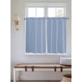 thumbnail image 6 of Kitchen Curtains 54 Inches length, Pure Light Blue Window Treatment Curtain Drapes, Simple Solid Color Decorative Window Curtains for Bedroom Cafe, 52"x54", 2 Panels, 6 of 7