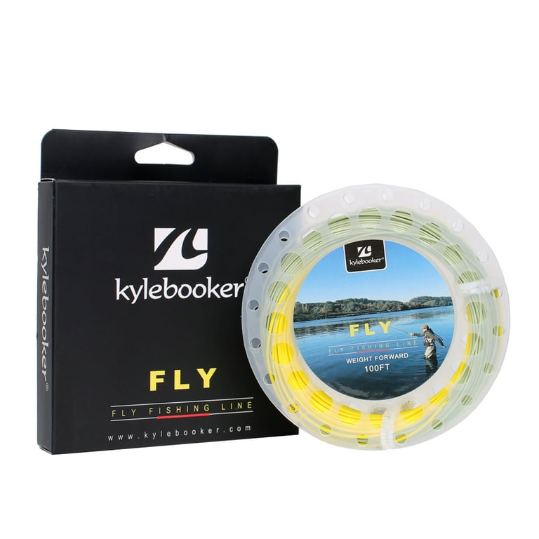 Kylebooker Fly Fishing Line with Welded Loop Floating Weight Forward Fly Lines 100ft WF 3 4 5 6 7 8, Size: WF3F, Yellow