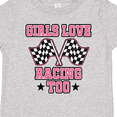thumbnail image 4 of Inktastic Girls Love Racing Rally Flags Girls Toddler T-Shirt, 4 of 5