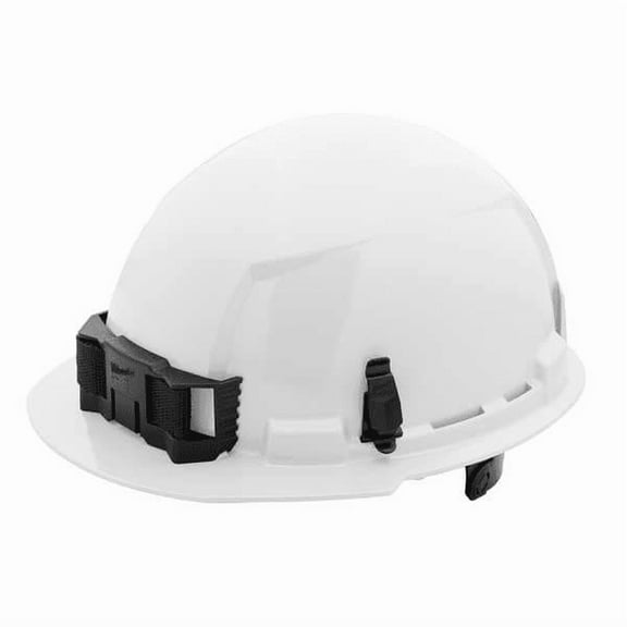 Milwaukee Hard Hat Front Brim White BOLT 6pt Ratchet Suspension Type 1 Class E ANSI HDPE