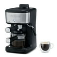 thumbnail image 6 of Gourmia 4-Shot Steam Espresso, Cappuccino, and Latte Maker with Frothing Wand, Black, New, 6 of 10