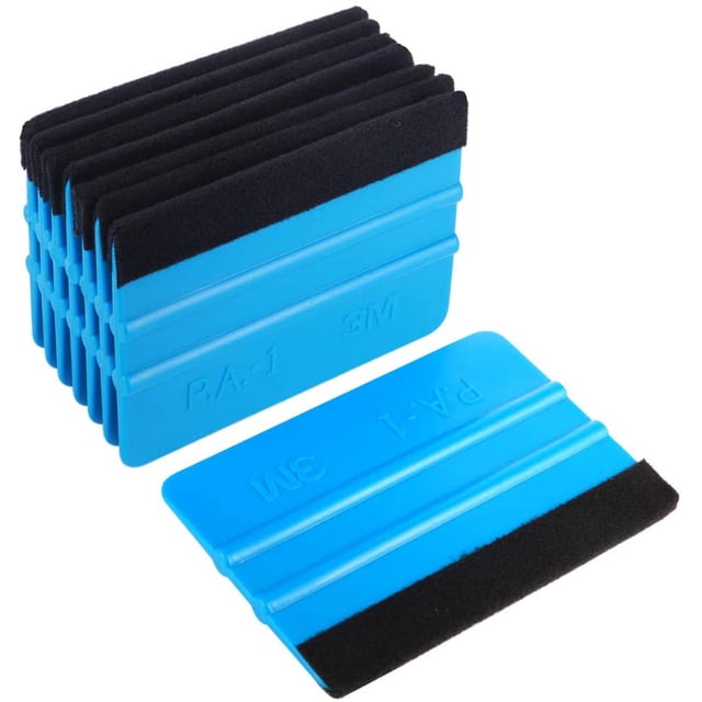 EEFUN Durable Black Felt Edge Squeegee 4 Inch for Car Vinyl Film Wrapping Decal Squeegee Window Tint Work, Professional
