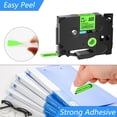 thumbnail image 3 of GREENCYCLE 2PK Compatible for Brother P-touch TZe-D31 TZ-D31 12mm 0.47'' Black on Fluorescent Green Laminated Label Tapes, 3 of 7
