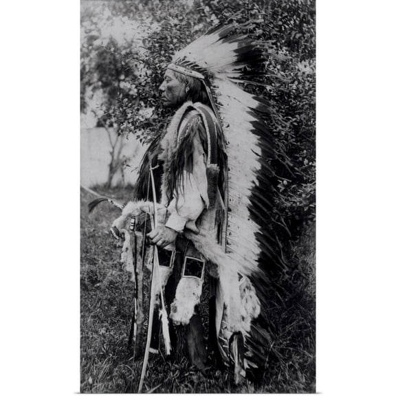 Great BIG Canvas | Rolled American School Poster Print entitled White Wolf, a Comanche Chief, c.1891-98