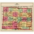 thumbnail image 3 of Walling 22x20 Black Modern Framed Museum Art Print Titled - Licking Ohio - Walling 1872, 3 of 5