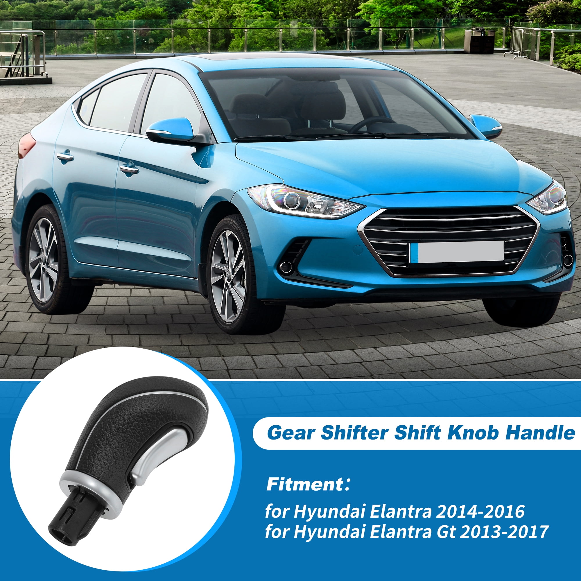 Unique Bargains Gear Shift Knob Handle for Hyundai Elantra 2014-2016 No.467204V300 Shift Gear Lever Knob Gearstick Gaiter Boot Cover for Hyundai Elantra Gt 2013-2017