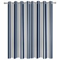 thumbnail image 2 of Outdoor Curtains for Patio Waterproof, Navy Blue Grey Striped Windproof Pravicy Outside Porch Blackout Curtain, Modern Minimalist Ombre Lines Sun Blocking Curtains for Cabana 2 Panels 54"x95", 2 of 9