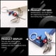 thumbnail image 3 of Llavero de metal llavero con mariposas y gala de ojos pendant encanto gran regalo, 3 of 6