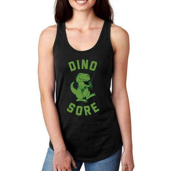 Dino-Sore Racerback Tank Women -Smartprints Designs, Female Large