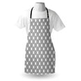 thumbnail image 3 of Geometric Circle Apron Vortex Spirals Polygonal Rotated Lines Artsy Trippy Chord Design Print, Unisex Kitchen Bib Apron with Adjustable Neck for Cooking Baking Gardening, Grey White, by Ambesonne, 3 of 3